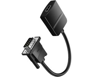 Avejjbaey VGA a Hdmis Music Video Adapter 1920x1080 Uscita Non Necessario Driver Con Cavo di Alimentazione Per Laptop Desktop Setups PC VGA A Hdmis Adattatore Per HDTV