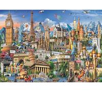 AveJoys Puzzle per Adulti 1000 Pezzi Attrazioni Europee 70x50 cm Puzzle per Adulti Gioco Educativo Sfida Giocattoli 1000 Pezzi Puzzle per Adulti Bambini