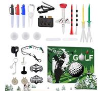 AVENC COUNTDOWN - Display regalo di golfista calendario 24 giorni | Holiday Countdown Set Golf The Golf Keepsake, Fun Ornamento Collection con mini decorativi per mettere il bur