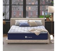 Avenco Matelas 180×200, Matelas à Ressorts Ensachés de 24 cm, Matelas en Mousse à Mémoire de Forme en Fibres de Bambou, Matelas de lit dans Une boîte, Tissu Tricoté Doux pour la Peau, CertiPUR-US