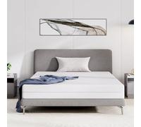 Avenco Materasso Matrimoniale 160x190 cm, Altezza 14 cm, Schiuma in Fibra di Bambù a 7 Zone, Traspirante e Ortopedico, Fodera Sfoderabile, Confortevole e Delicato sulla Pelle