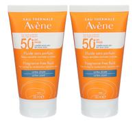Avène Fluido Senza Profumo SPF 50+ Solare Viso 2x50 ml Soluzione
