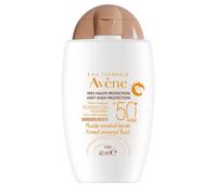 Avène Solare Fluido Minerale Colorato SPF 50+ Protezione Viso e Collo 40 ml