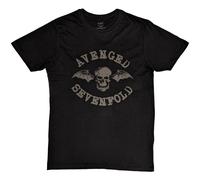 Avenged Sevenfold 'Classic Deathbat' (Black) Hi-B T-Shirt - NUOVO E UFFICIALE