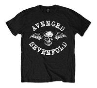 Avenged Sevenfold Classic Deathbat Short Sleeve, Nero (Black), L Uomo