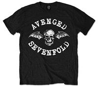 Avenged Sevenfold Classic Deathbat Short Sleeve, Nero (Black), M Uomo
