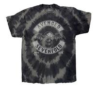 Avenged Sevenfold 'Deathbat Crest' (Dip-Dye) T-Shirt - NUOVO E UFFICIALE