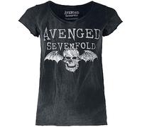 Avenged Sevenfold Deathbat Donna T-Shirt Nero M 100% Cotone Regular