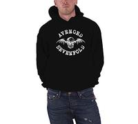 Avenged Sevenfold Logo da Uomo con Logo Ufficiale Nero Felpa con Cappuccio