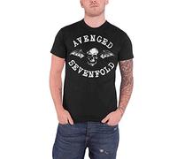 Avenged Sevenfold Maglietta Ufficiale con Logo Classico del Pipistrello della Morte