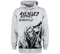 Avenged Sevenfold Scheleton Uomo Felpa con Cappuccio Grigio Sport 80% Cotone, 20% Poliestere Regular