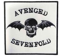 Avenged Sevenfold Toppa con pipistrello della morte negativa, Nero/Bianco, Taglia unica