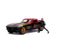Avengers '66 Chevy Corvette con vedova nera scala 1:24 Hollywood Ride JAD31749