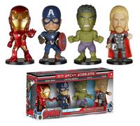 Avengers Age Of Ultron 8.9cm Mini Wacky Wobbler 4 Set Funko Bobblehead Hulk Thor