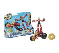 Hasbro Avengers Avengers Bend and, action figure Flex Rider Iron Man, personaggio da 15 cm e moto per bambini dai 6 anni No Color, F02445L0