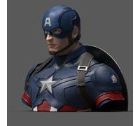 Semic Studio Marvel Avengers Endgame Captain America Deluxe Figure 20 Cm Nero