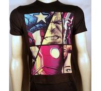 Avengers Foto Super Eroe Misto MARVEL COMICS Costume collo Tondo T Shirt S-3XL