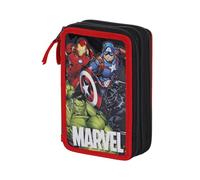 Avengers Group-Astuccio con Matite Triplo, Multicolore, 14 x 21 cm