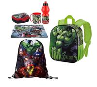 Avengers Hulk Zainetto 3D Scuola Asilo Portamerenda Tazza Borraccia Sacca
