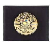 Avengers Infinity Gauntlet Soul Gems Emblema Metallico Portafoglio/Portamonete Bi-Fold Porta Carte d'Identità & Porta Carte, Nero