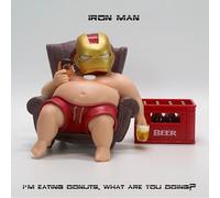 Avengers Marvel Iron Man Grasso Birra Ciambelle Action figure collezione dc