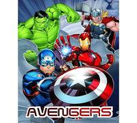 Avengers, Morbido e Caldo Plaid, Coperta Plaid Divano Per Bambini, Coperta Letto Singolo, Marvel, 100x150 cm
