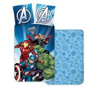 Avengers Set 3 Pezzi 140x200 + Federa 65x65 + Lenzuolo 90x190 Cotone Marvel