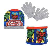 Avengers set invernale cappello guanti e scaldacollo Marvel Super Heroes TU Grey