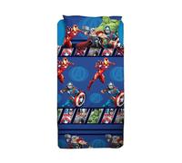 Avengers, Set Lenzuolo Letto Piazza E Mezza, Completo Letto Piazza E Mezza Disney, Lenzuolo Sopra, Lenzuolo Con Angoli, Federa, Blu, Marvel, Disney, 100% Cotone, Prodotto Ufficiale