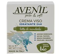 Avenil Pure & Soft Crema Viso Idratante, Latte & Avena Bio, 50ml