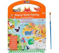 Avenir Libro da colorare 6301740 – Immagini magiche ad acqua, Viaggio Mondiale, pennello incluso