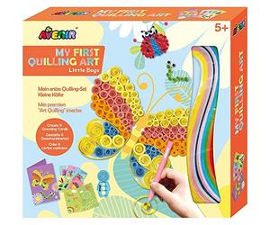Avenir 6301744 - Set di Quilling, Motivo: Farfalla, Set Creativo per Bambini, con Carta e Strumenti