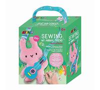 Avenir 6301815 - Set da cucito fai da te, coniglietto con chitarra, a tracolla, set creativo per bambini, dai 6 anni in su