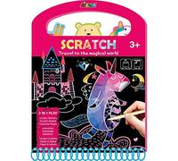 AVENIR Graffi 3 in 1-Blocco da Disegno, Motivo: Scratch Book Magical World, 6301604, AVE10062