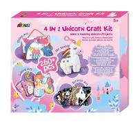AVENIR Set di 4 attività in 1 - Manualità di Unicorni - Include Doghe di Rascar e Materiale per Tessuto - A partire da 5 anni Set di Manualità per i tuoi piccoli
