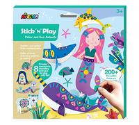 Avenir Stick N Play - Libro di adesivi per bambini, motivo: animali polari e marini e adesivi riutilizzabili
