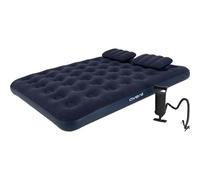 AVENLI Materasso ad aria da campeggio, set con 2 cuscini e pompa per 2 persone, 203 x 152 x 22 cm, materasso gonfiabile, superficie morbida con superficie floccata, letto da viaggio per campeggio e