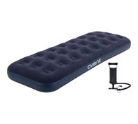 AVENLI Materasso ad aria per campeggio con pompa per 1 persona, 191 x 73 x 22 cm, materasso gonfiabile per ospiti con superficie floccata, letto da viaggio per campeggio e casa