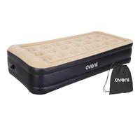 AVENLI Materasso Gonfiabile High Raised Twin Size Jilong Cm 196x97x47 Floccato Beige con Pompa Elettrica Integrata e Borsone