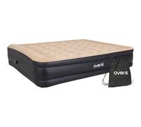AVENLI Materasso Indoor Gonfiabile High Raised Queen Size 203x157x47 Floccato Nero Beige con Pompa Elettrica Integrata e Borsone