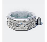 Avenli Vasca idromassaggio gonfiabile per 3-5 persone + copertura, riscaldamento fino a 40 °C, 120 getti d'acqua, capacità 211 litri (ottagonale)