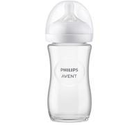 Philips Avent Biberon Natural Response in vetro - Biberon da 240 ml, senza BPA, per neonati da 1 mese in su (modello SCY933/01)
