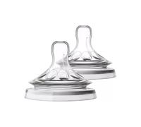 Avent Ciuccio Silicone Liquido Naturale Flusso Addensato 6 Mesi X2 - Accessorio bimbi