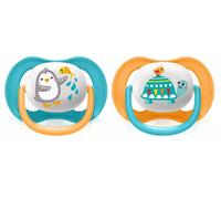 Avent Ciucciotti Ultra Air Animals 6-18 mesi Pinguino & Tartaruga x2