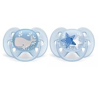 Avent Ciucciotti Ultra Soft 6-18 mesi Balena & Stelle x2 - Accessorio per bambini