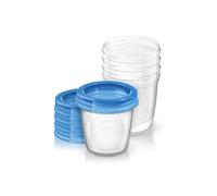 Avent Vasetti Conservalatte Con Coperchio 180 ml 5 Pezzi