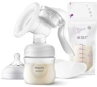 avent tiralatte manuale natural + 4 coppette assorbilatte e 5 sacchetti conserva latte