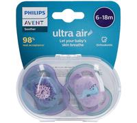 Avent Ultra Air Ciuccio Ortodontico 6-18 Mesi Pesce Palla/cavalluccio