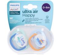 AVENT Ultra Air Happy 0-6 M - 2 ciucci in silicone - Mama/Boat