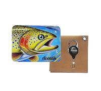 Aventik Il kit di strumenti per la pesca a mosca include uno strumento per nodi da pesca e un taglialegna, un riavvolgitore e una pinza per rimuovere l'amo (toppa per mosche secche + Zinger)